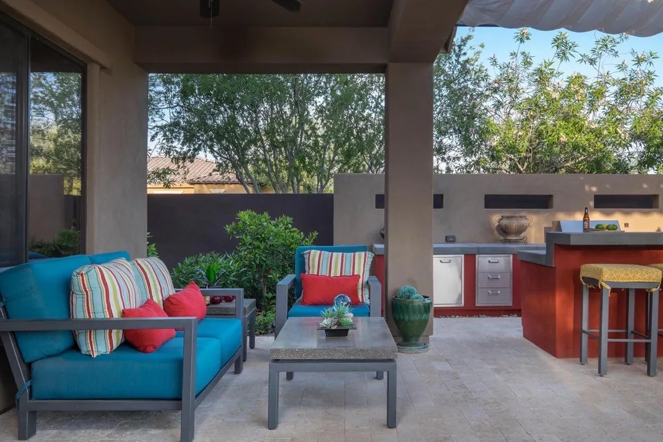 Shaded Outdoor Kitchen
