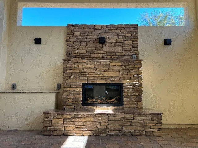 Outdoor Fireplace Finish