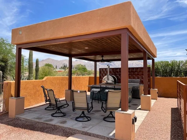 Fireplaces, BBQ areas, pergolas, and kitchens