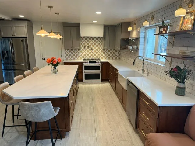 Kitchens, baths, fireplaces, and finish work