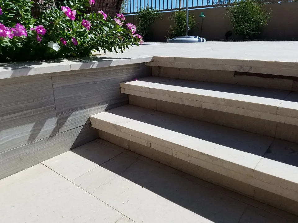 Poolside Steps and Planter