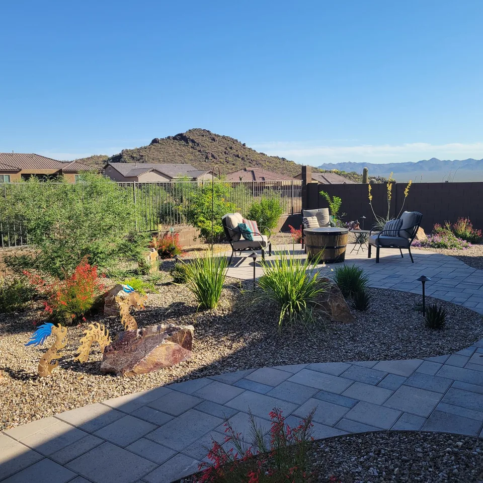 Wide Desert Patio View