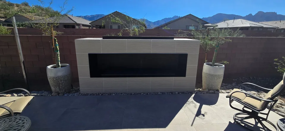 Outdoor Fireplace Landscape