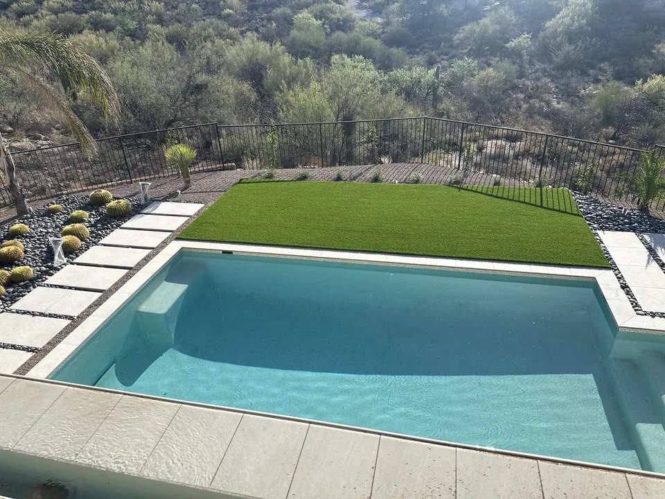 Poolside Turf and Stone