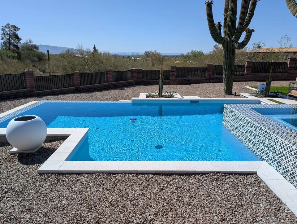 Geometric Pool Blue Water
